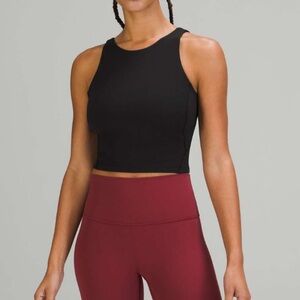 Lululemon Align High Neck Black Crop Black Tank Top size 2